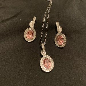 Swarovski necklace & earring set.